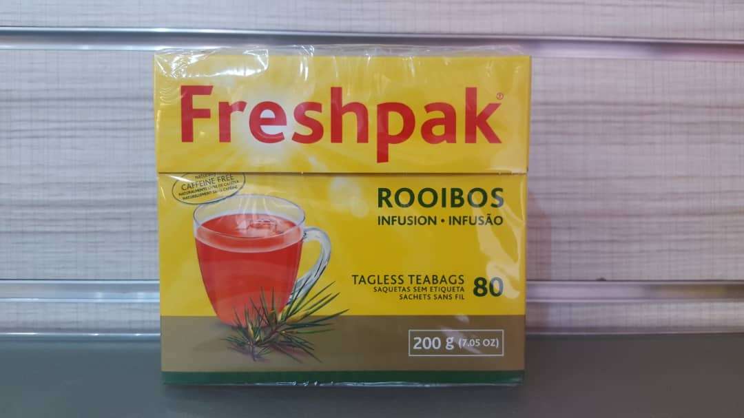 FRESHPAK Rooibos Tea 80 Tagless Bags, Pure Premium Pack Of 2 Red